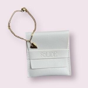 18k Gold Plated Adjustable Heart Bracelet